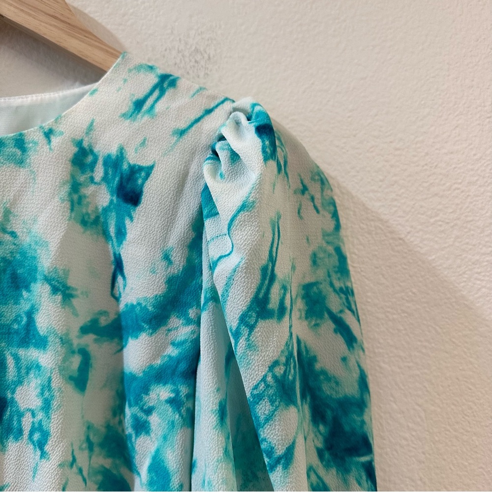 AFRM Rilo Tie Dye Mini Ruched Dress Size M - Picture 7 of 13